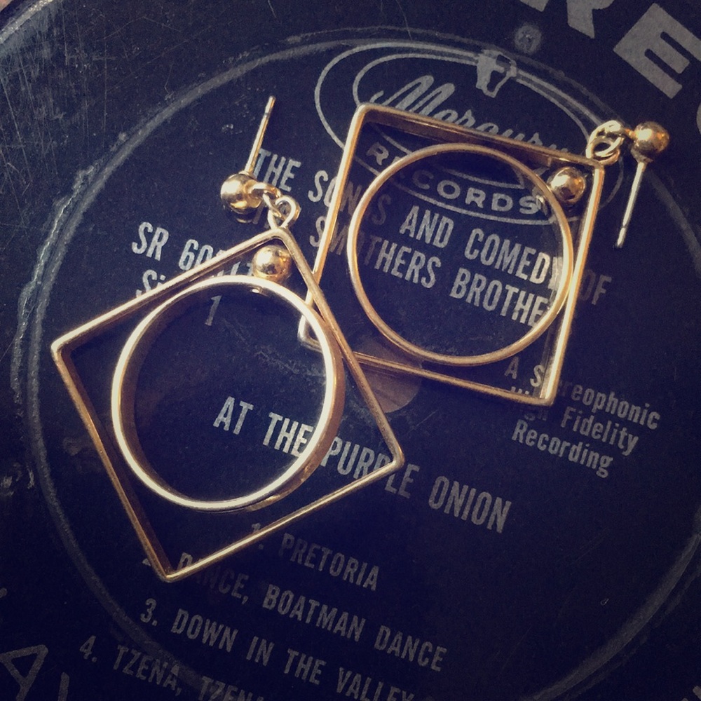 Gold earrings